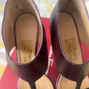 Ferragamo purple shoes